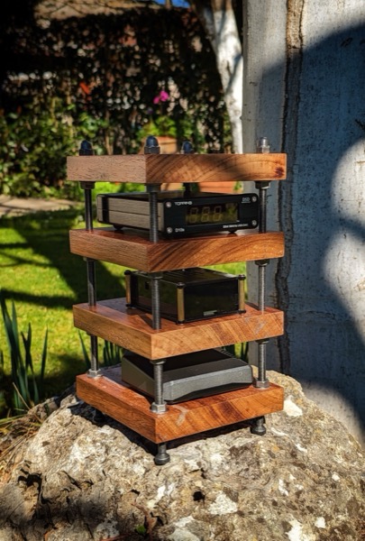 Mini Hi-Fi Rack, ready in the sun