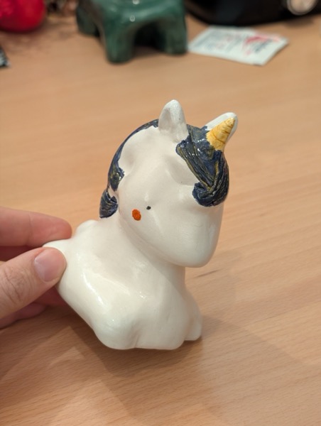 My Clay Army, finished unicorn piece